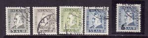 D4-Iceland.-Sc#195-8,212-used set + surcharged value-Matthia