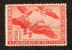 U.S. # RW11 Signed Used Duck Stamp!
