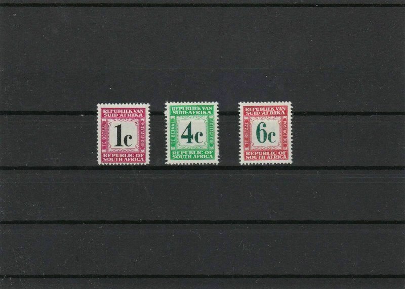 South Africa Postage Due D51 D54 D57 Mounted Mint Stamps Ref 32693