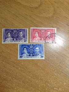 Mauritius  #  208-10  used