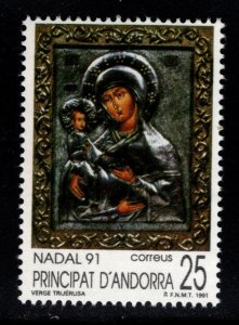 Andorra  (Spanish) Scott 215  MNH** Christmas-Navidad 1991 stamp