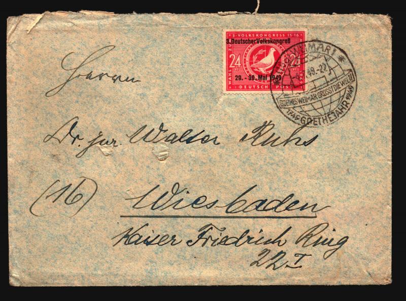 Germany DDR Mi# 223 On Cover - Z14749