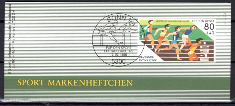 Germany Bund Scott # B641 (6), mint nh, for the sports booklet 1986