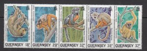 Guernsey 1989 Wildlife Set of 5,  mint NHM