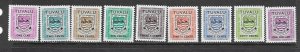 Tuvalu J1-9 MNH Coat of Arms set cpl.  x 10, vf. 2022 CV $ 26.00