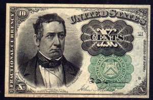 MALACK Postal Currency, Fractional, 10c with bust of..MORE.. n8556