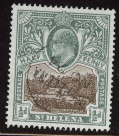 Saint Helena Scott 50 KEVII Used Crown CC wmk 1