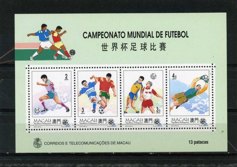 MACAO 1994 Sc#734a SOCCER WORLD CUP USA S/S MNH 