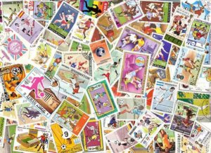 Soccer Collection of 300 Different Worldwide Stamps