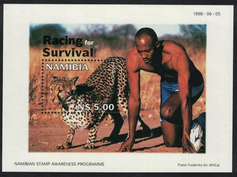 Namibia Olympic sprinter Frank Frederiks v Cheetah MS SG#MS801