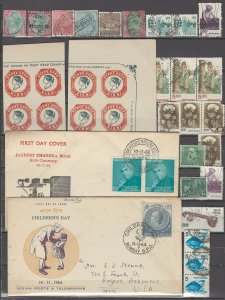 COLLECTION LOT OF #1037 INDIA 23 STAMPS 1892+ AND STATIONERY CLEARANCE