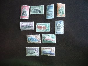 Stamps - Ceylon - Scott# 264-274-Mint Never Hinged Set of 11 Stamps with Booklet