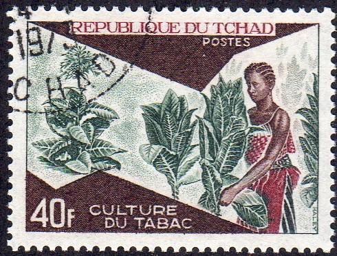 Chad 275 - Cto - 40fr Tobacco Cultivation (1972) (cv $0.30)