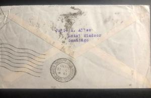 1933 Santiago Chile Airmail Cover To Zurich Switzerland Via Marseille