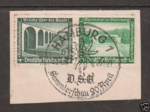 Germany Sc B95-6 used 1936 Attached Pair Special Cancel