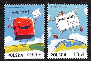Poland 2024, Postcrossing 2v, MNH