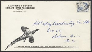 1968 Armstrong BC Fish and Game Illustrated Advertising Cover, 5c Centennial