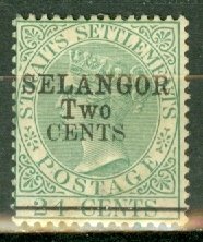 GS: Malaya Selangor 23 mint CV $225