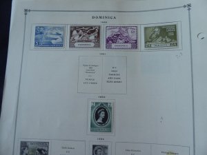 Dominica 1937-1972 Mint Stamp Collection on Scott International Alb Pgs