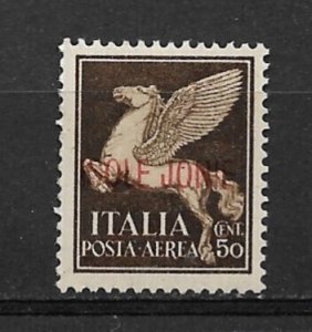 1943 Ionian Islands NC12a 50c Airmail MH