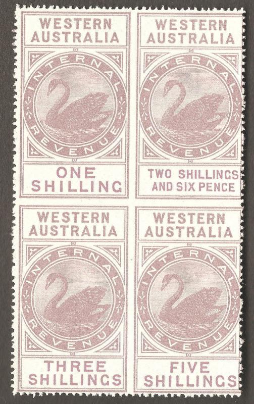1893 - 1901 WA Western Australia Revenue Swan Stamp Plate Reprint WAPEX '79