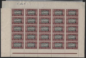 St Pierre et Miquelon 1932-33 MNH Sc 140 10c Lighthouse and fish Block of 50,...