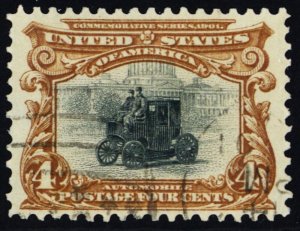 296, Used 4¢ XF GEM - Pretty Stamp - Light Cancel - Stuart Katz