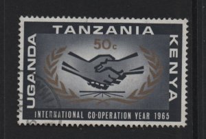 Kenya, Uganda, & Tanzania #157 used 1965  International cooperation year 50c