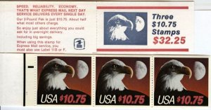 1985 Eagle - Moon  $10.75 Mint MNH Sc BK148 booklet of 3 (Sc 2122a)