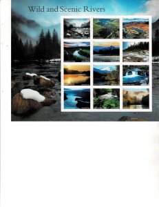 Wild & Scenic Rivers Forever US Postage Sheet #5381 VF MNH