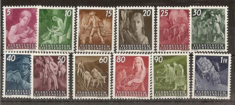 Liechtenstein 1951 Country Workers SG287-298 MNH Cat£275