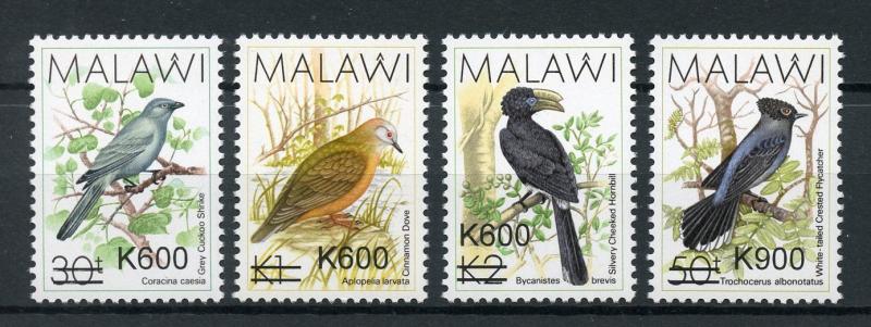 Malawi 2017 MNH Birds Overprint OVPT 4v Set Doves Hornbills Stamps