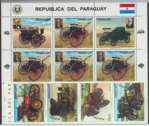 78587 - PARAGUAY - STAMPS:  cars DAIMLER Benz OPEL  1985   MNH - SPECIMEN