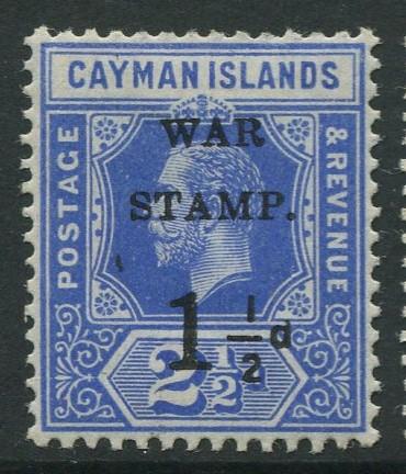 Cayman Islands - Scott MR1-War Stamp Issue -1917-MNH - Single 1.1/2d on a 2.1/2d