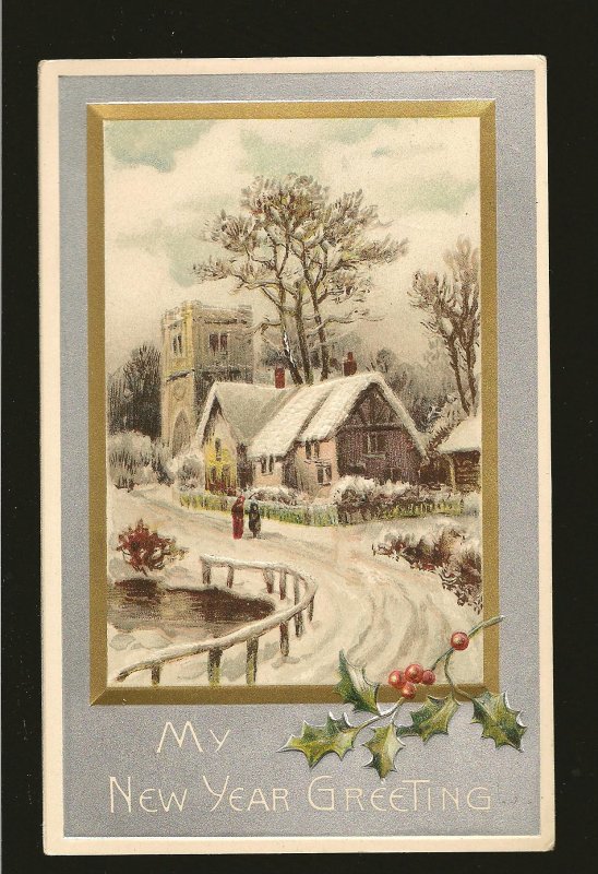 Canada 89 on Postmarked 1909 Toronto Canada Station F New Year Postcard Used