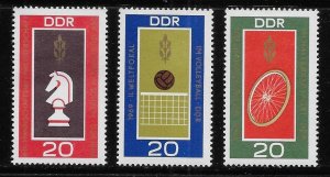 DDR German Democratic Republic 1125-1127 1969 Students Chess World Championships