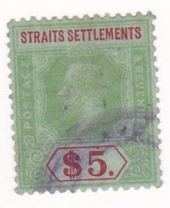 Straits Settlements KG V (5 $) 1922 - colour varity