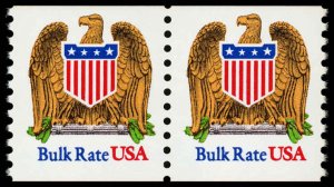 US Sc 2602 VF/MNH Coil Pair - 1991 - 10¢ Eagle & Shield ABN Printing- P.O. Fresh