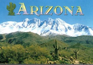 POSTCARD Arizona - Snow Capped Four Peaks-  Unaddressed