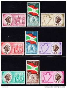 T)1962,BURUNDI SET(9),BURUNDI
