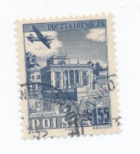 Poland 1954 Scott C39 used - 1.55z, Lazienki park, Warsaw