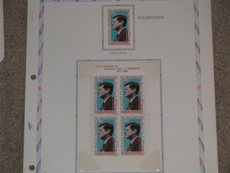 Mauritania John F. Kennedy, Souvenir Sheet + Stamps