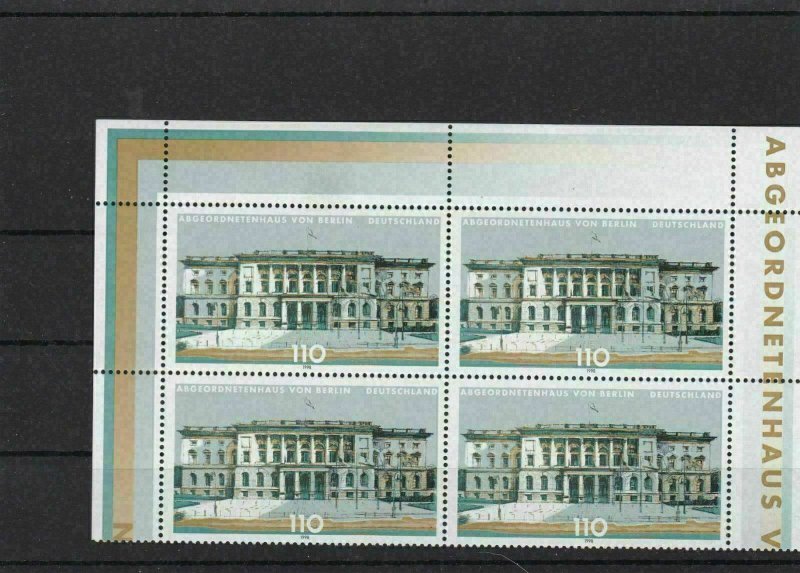 GERMANY 1998 STAMPS CORNER BLOCKS UNMOUNTED MINT