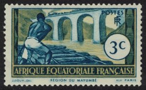 Fr. Eq. Africa Logging near Mayumba Trees 3c Def 1937 MNH SG#36