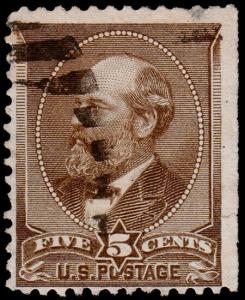 United States Scott 205 (1882) Used G-F, CV $12.00 D