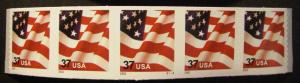 Scott 3632A, 37c Waving Flag, PNC5 #S4444, mottled tag