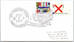 US SPECIAL POSTMARK COVER 275 YEARS OF THE CITY OF MOBILE ALABAMA 1977 TYPE B