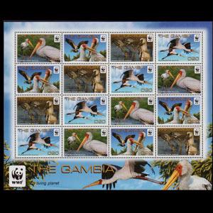 GAMBIA 2011 - Scott# 3381 Sheet-WWF Storks NH