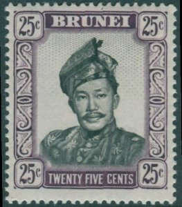 Brunei 1964 SG127 25c black and purple Sultan MLH