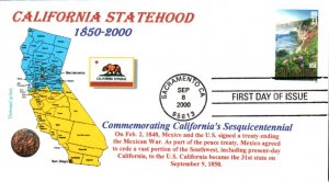 #3438 California Statehood Therome FDC